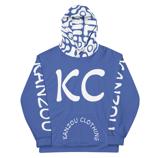 'KC' Hoodie Blue & White