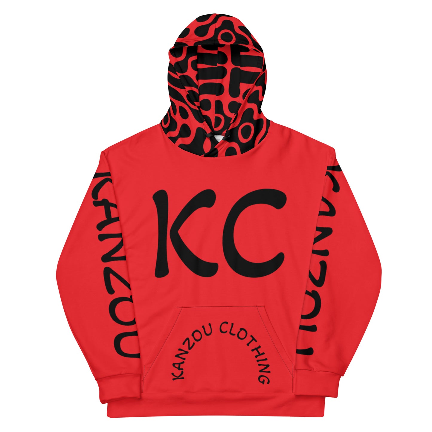 'KC' Hoodie Red & Black