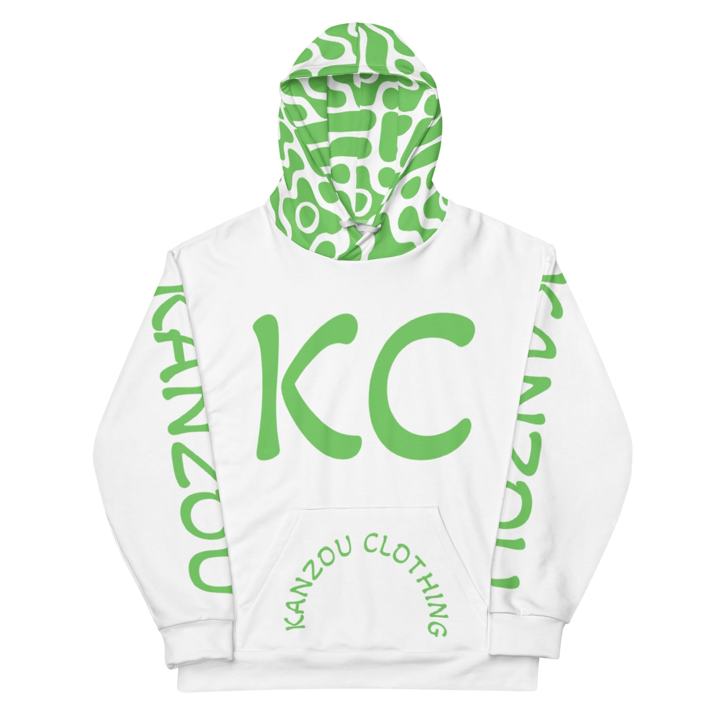 'KC' Hoodie White And Green