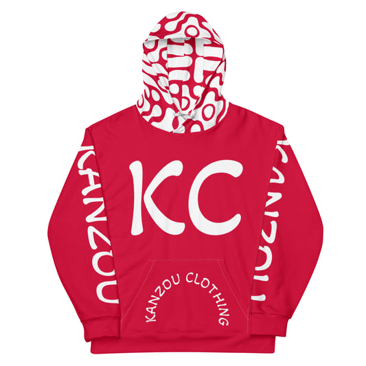 'KC' Hoodie Crimson And White