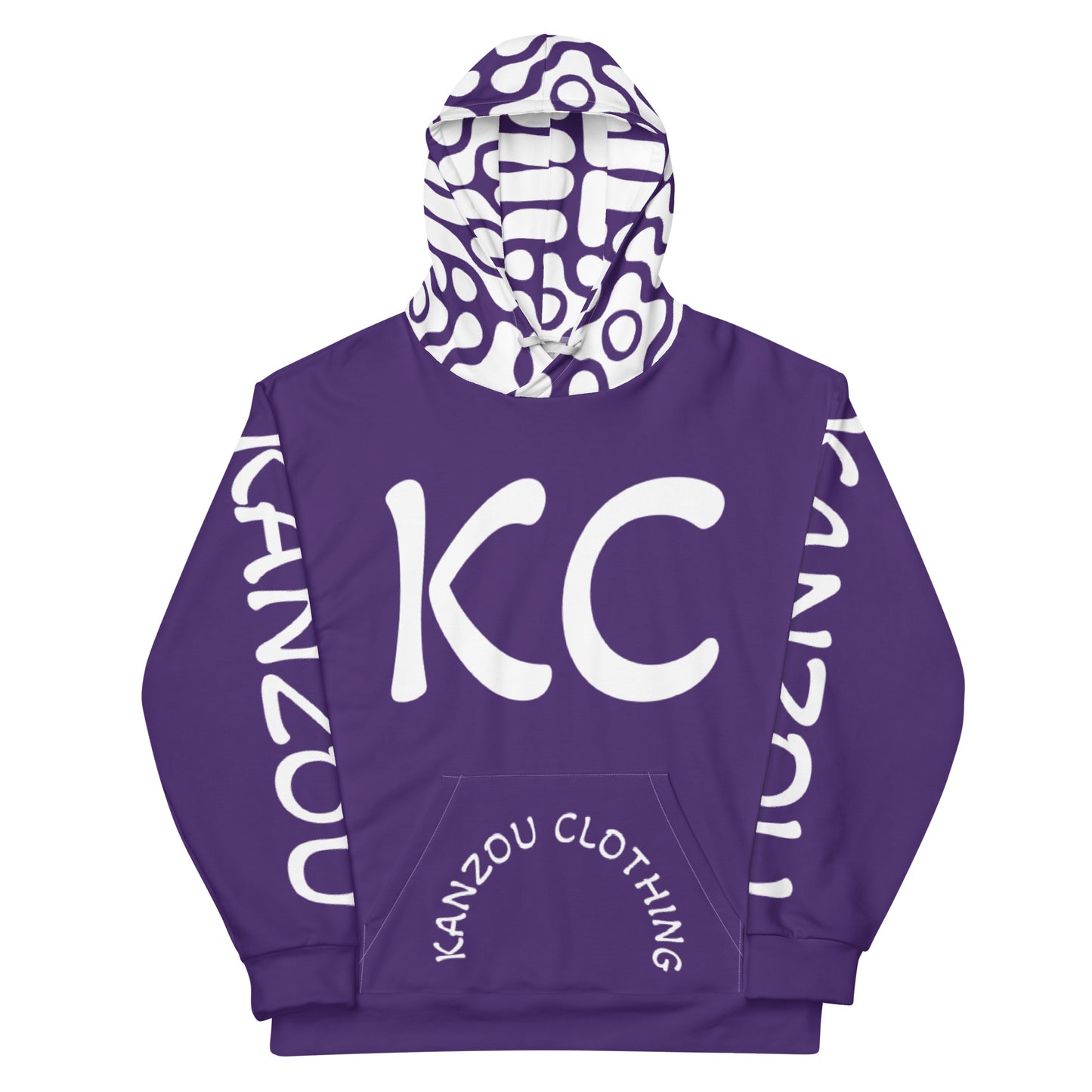 'KC' Hoodie Purple And White