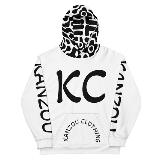 'KC' Hoodie White And Black